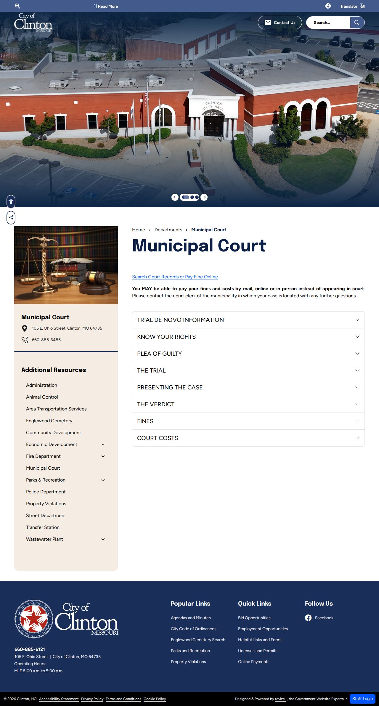 Henry County criminal court case information from Clinton Municipal Court