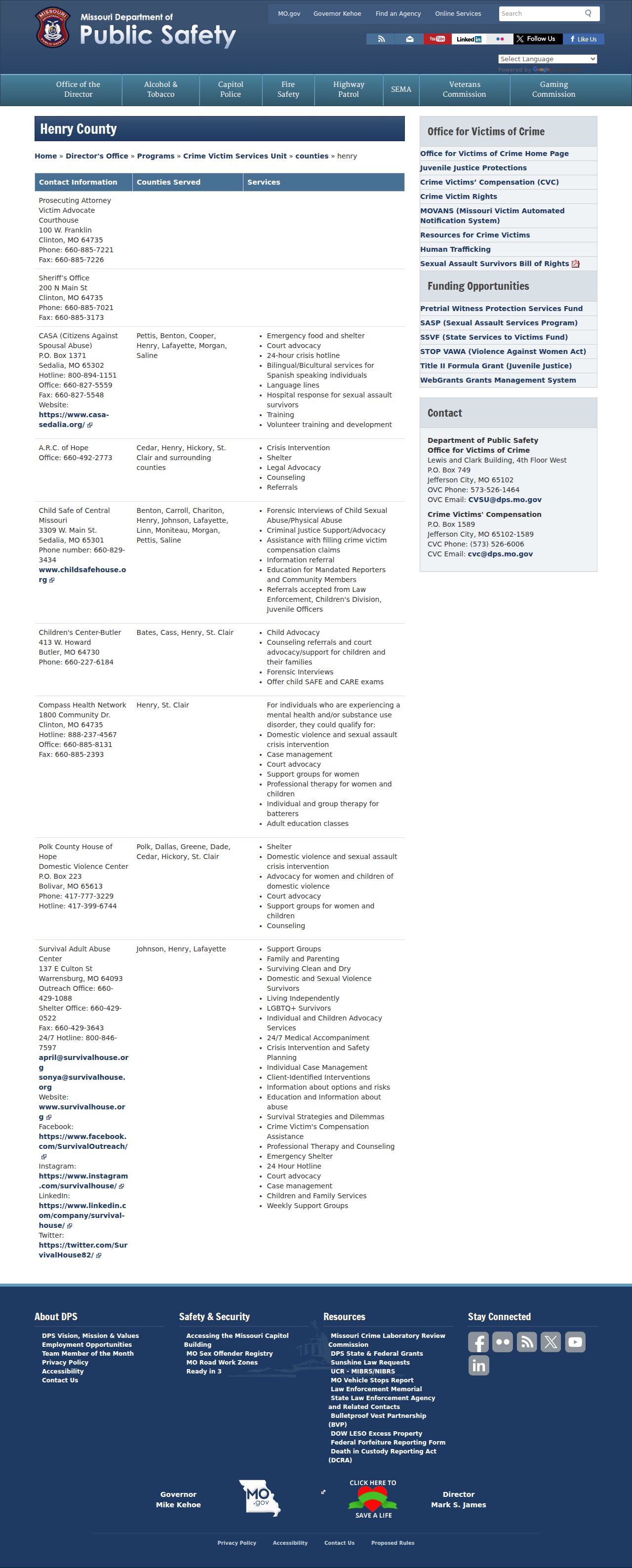 Official Henry County sheriff and courthouse criminal record contacts
